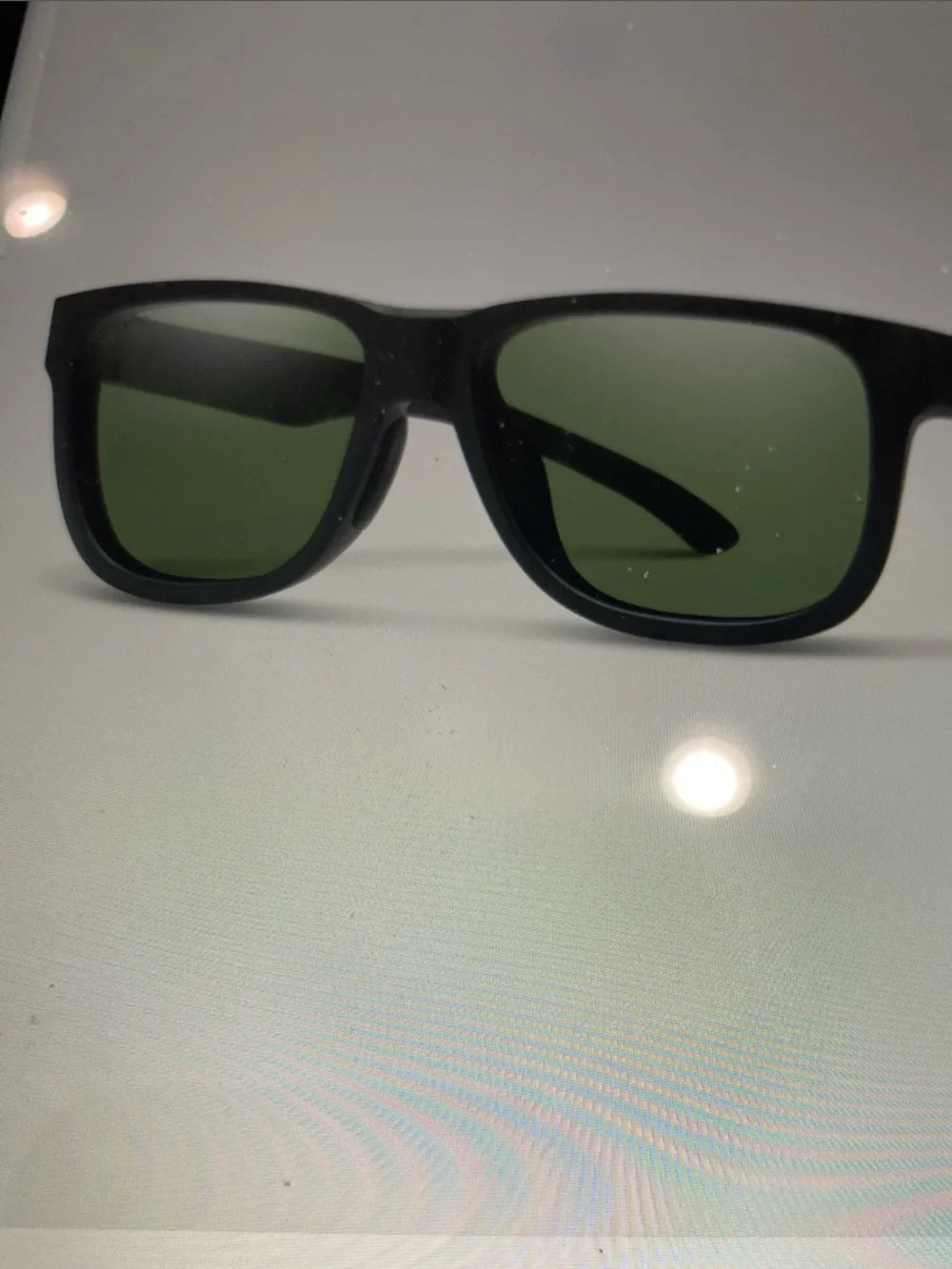 Smith Optics Black Frame Sunglasses polarized gray green